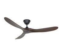 DC Ventilateur plafond Télécommande 152 cm Ventilateur Éco Genuino Noir Noyer