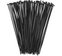 DC VOLTAGE cableties Lot de 100 attaches de câble en nylon de qualité supérieure, multi-usages, mécanisme autobloquant, pour la maison, le jardin, le bureau et le bricolage - Noir - 150 mm x 1,9 mm