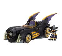DC x Sonic - Figurine Articulée Sonic Shadow en Batman et la Batmobile - Licence Officielle - 6 cm - Véhicule Interactif - Jouets aux Détails Réalistes - Idée Cadeau Fan et Enfant dès 3 Ans - 429114