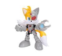 DC x Sonic - Figurine Articulée Tails en Cyborg - Licence Officielle - 13 cm - 22 Articulations - Détails Réalistes - Jouets à Collectionner - Idée Cadeau Fan et Enfant dès 3 Ans - 429064