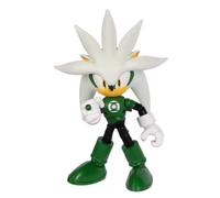 DC x Sonic Silver as Green Lantern Figurine d'action 13 cm, sous Licence Officielle Jakks Pacific, Design très articulé et détaillé, Emballage Collector