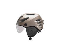 ABUS Casque de ville Pedelec 2.0 ACE - casque de vélo avec feu arrière, visière, bonnet de pluie, protection des oreilles - pour hommes et femmes