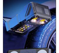 DC08 Mini lampe de poche rechargeable 800 lumens avec capuchon arrière magnétique, clip arrière, tête réglable pour un éclairage ciblé et large, éclairage double mode, charge