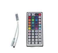 DC12-24V Mini 24 touches/44 touches Télécommande infrarouge sans fil Variateur adapté pour 5050 3528 2835 LED RVB (style filaire, 44)