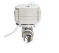 DC12V/24V Acier inoxydable 1/2" Valve à bille motorisée avec surfilage manuel et indicateur 2 voies DN15 Grue électrique (DN10 None, NPT THREAD_DC24V_CR201)