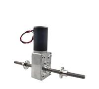 DC12V 24V DC Worm Geared electronic starter With Self-Locking Adjustable Speed And Reversible M8 Double Shaft With Fange Speed 12 To 470RPM IINKUEYK(AA Type,27 RPM_12V)