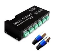 DC12V-24V RGB Light Strip DMX512 Controller 24 Channel Decoder with RJ45 and XLR Connectors for Decoder 72A LED Dimmer Driver