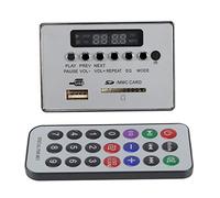 DC12V Module Décodeur Audio Bluetooth Support WMA/WAV/MP3 Disque Flash USB Carte Numérique Sécurisée T-Flash Radio FM avec Télécommande(Couleur Argent)