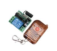 DC12V Récepteur radio émetteur télécommandé Système Lumière/LED Lampe Pompe à eau Couvercle Poussoir Émetteur Récepteur Émetteur Récepteur Sans Fil Porte de Garage 433Mhz 1 Canal momentané