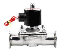 DC24V AC220V DN15/20/25/32/40/50 1.5" 2" 2.5" Tri Clamp SUS304 Stainless Steel Sanitary Solenoid valve Homebrew(DN20DC24V,NON-POLISHED_SUS304)