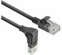 DC3903 CAT6A Network Cable 90° Down Angled U/UTP LSZH-Thin 3.6mm LAN Cable-Flexible Ethernet Cable with RJ45 Plug-For Use in Data Centers-3m