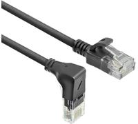 Dc3930 - Câble Réseau Cat6A Coudé À 90° Vers Le Bas - U/Utp Lszh - Câble Lan Fin 3,6 Mm - Câble Ethernet Flexible Avec Fiche Rj45 - Pour Une Utilisation Dans Les Centres De Données, 0,15 M[X1009]
