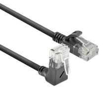 Dc4902 - Câble Réseau Cat6A Coudé À 90° Vers Le Haut - U/Utp Lszh - Câble Lan Fin De 3,6 Mm - Câble Ethernet Flexible Avec Fiche Rj45 - Pour Une Utilisation Dans Les Centres De Données, 2 M[X1116]