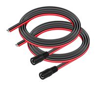 DC5521 Power Pigtails Cable 3.3 FT 14 AWG 5.5 mm x 2.1 mm DC Male Bare Wire Open End Power Wire,DC Supply Repair Cable-2 Pieces