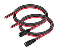DC5521 Power Pigtails Power Cable 1.6FT 14AWG 5.5mm x 2.1mm DC Female Bare Wire Open End Power Wire,DC Supply Repair Cable-2pcs