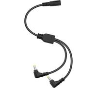 DC5525 18AWG DC 5.5mm x 2.5mm Straight Female to Dual Right Angle 90 Degree DC 5.5mm x 2.5mm Male Power Cable for Cameras,Computers