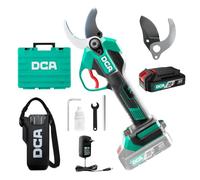 DCA Sécateur Électrique Sans fil 20V, max 35mm | Moteur Sans Balais, Batterie 2,0Ah, Lame SK5, Étui de sécurité portable, Pour taille jardinage vignoble arbres fruitiers