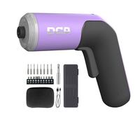 DCA Tournevis électrique 4V, 5 N·M avec batterie Li-ion 2000 mAh, mandrin hexagonal magnétique 6,35 mm, câble de charge USB-C, 18 embouts pour réparations de meubles,violet ADPL05-5