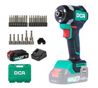 DCA Visseuse à Chocs Sans Fil 206 Nm pour Serrer et Desserrer Les Vis | 3 Vitesses et Couples, Moteur sans Balais, Hexagone 1/4", Mode Autoperçant, 1 × 2,0 Ah, Bricolage & Ameublement, ADPL206ADM