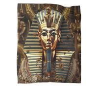 DCABEIOOE Pharaon d'Egypte Couvertures Imprimées en 3D Peluche Couverture Moelleuse Canape pour Canapé Et Lit Couverture en pour Canapé, Lit, Sofa 70x80inch(180x200cm)