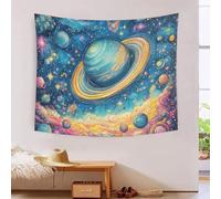 DCABEIOOE Planètes cosmiques Tenture Murale Tapisserie Méditation Pour Chambre À Coucher Salon Dortoir, Studio Room Decor 180cmx230cm