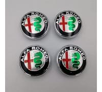 DCAJHSD 4pcs Voiture Cache Moyeux pour Alfa Romeo Mito 147 156 159 166 Giulietta Mito Spider Stelvio 60mm,Cache-PoussièRe Capuchons Jante Couvre Centre Moyeu Roue Voiture Style Accessoires,D