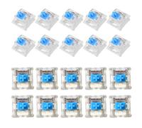 Dcaknri 10 Pcs Commutateurs Blanc Bleu Compatible pour Clavier Mécanique Commutateur 3 Broches 60 G Force Gaming Skate Pieds Pad Courbe Bord Autocollant Récepteur Adaptateur Keycap Remover
