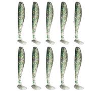 Dcaknri 10 Pièces Leurres Souples Ver Appâts Petits Poissons Queue Nageurs Matériel De Pêche Leurres Ver Eaux Douces pour l'eau Salée