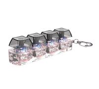 Dcaknri 4-Key Keyboard Clicks Toy Keycap Tester with LED Lights Keyboard Clicks for Stress Relief and Focusing Enhancement Clicky Keycap Sound