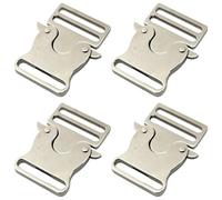 Dcaknri 4 Pcs Metal Buckle Fasteners Quick Side Release Buckles Easy to Use for Leather Crafts and Strap Replacement Metal Belt Buckle Clip Quick Side Release Buckles for Travel Bags