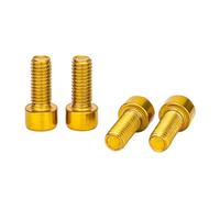 Dcaknri 4 Pièces 5x12mm Boulons De Cage Bouteille d'eau Porte-Bouilloire Vis Remplacement en Acier Inoxydable Hexagones Boulons À Tête Creuse VTT Porte-Bouteille Cyclisme