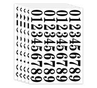 Dcaknri 5 Feuilles D'autocollants Auto-adhésifs Répétables 200 Pièces Autocollants D'adresse De Maison De Bouteilles D'assaisonnement De Numéro De Vinyle pour La Boîte Lettres De Maisons