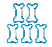 Dcaknri 5 Pièces Porte-clés en Métal Boucle Sacs À Forme D'os Mousqueton Connecteurs De Crochet Suspension Rapide Facile À Utiliser Boucle Suspension Bouteille 'Eau Aluminium Forme 'os