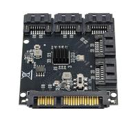 Dcaknri 5 Port SATAs Expansion Adapter with PM Support Toolless Setups Fast Speed Data Transfer for Multiple Devices Fast Speed Satas Data Transfer