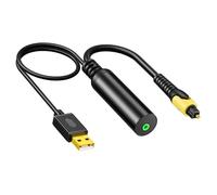 Dcaknri Analog to Digital Sound Adapter 3.5mm to SPDIF Converter for Output 3.5mm USB Converter to Cable Analog to Digital Sound Adapter