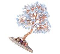 Dcaknri Arbre à monnaie en cristal naturel pour la maison, le bureau, améliorer l'énergie et la fortune avec pierre de couleur arbre en pierre naturelle