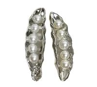 Dcaknri Bijoux faits à la main pour femme, style vintage, boucles d'oreilles pendantes en métal plaqué avec perles d'imitation, bijoux tendance pour femmes