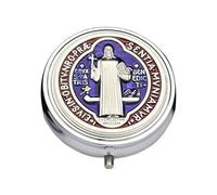 Dcaknri Boîte À Souvenirs en Métal Incrusté De Verre Étui À Bijoux pour Le Stockage De Bijoux Religieux Et L'accent Intérieur Décoratif Boîte De Rangement Religieuse Chrétienne