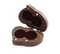 Dcaknri Boîte de rangement double en bois en forme de cœur pour cérémonie de fiançailles, cadeau de mariage, taille unique, Comme décrit