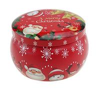 Dcaknri Boîtes à biscuits de Noël en fer blanc avec couvercle pour le stockage au sec, bocaux de Noël vides pour la fabrication de boîtes en métal de vacances