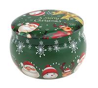 Dcaknri Boîtes à biscuits de Noël en fer blanc avec couvercle pour le stockage au sec, bocaux de Noël vides pour la fabrication de boîtes en métal de vacances