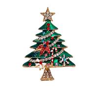Dcaknri Broche en forme d'arbre de Noël pour strass - Tendance - Décoration de fête - Bijoux pour femmes et filles