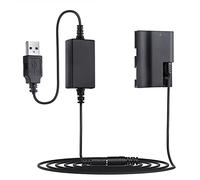 Dcaknri Câble d'alimentation USB vers E6 pour LP ACK- pour coupleur de batterie pour appareil photo 5D II III 60D 60D 70D 80D 5D2 5D3 6D 7D