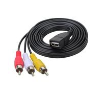 Dcaknri Câble USB Femelle 3RCA Câble Adaptateur Répartiteur USB 3RCA Mâle pour Téléphone Tablette Cinéma Maison Câble Vidéo Numérique HDTV pour Consoles De Jeux
