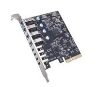 Dcaknri Carte Adaptateur PCIE USB3.2 À 8 Ports Offrant Une Vitesse De 10 Gbit/s pour Un De Données Transparent Et Améliore La Gestion De L'alimentation. Extension USB De Bureau