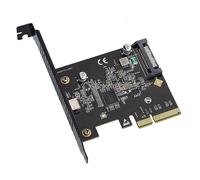 Dcaknri Carte contrôleur PCIe 3.0x4 vers USB 3.2 de type C pour des vitesses de transfert de données supérieures jusqu'à 20 Gbit/s - Accessoire de connexion pour ordinateur - Carte USB Plug and Play