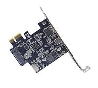 Dcaknri Carte d'extension multiport USB 3.2 Gen1 PCIe vers USB Convertisseur 5 Gbit/s Transfert rapide pour ordinateurs de bureau Carte d'extension