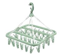 Dcaknri Cintre à vêtements robuste à 32 clips pour grandes charges de linge, pliable, design économiseur d'espace, étendoir à linge pliable pour les petits espaces