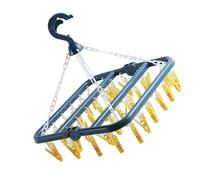 Dcaknri Cintre à vêtements robuste à 32 clips pour grandes charges de linge, pliable, design économiseur d'espace, étendoir à linge pliable pour les petits espaces