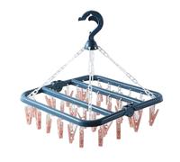 Dcaknri Cintre à vêtements robuste à 32 clips pour grandes charges de linge, pliable, design économiseur d'espace, étendoir à linge pliable pour les petits espaces